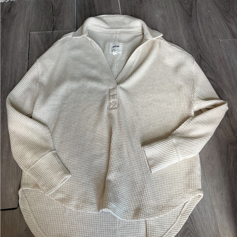 Aerie waffle knit top